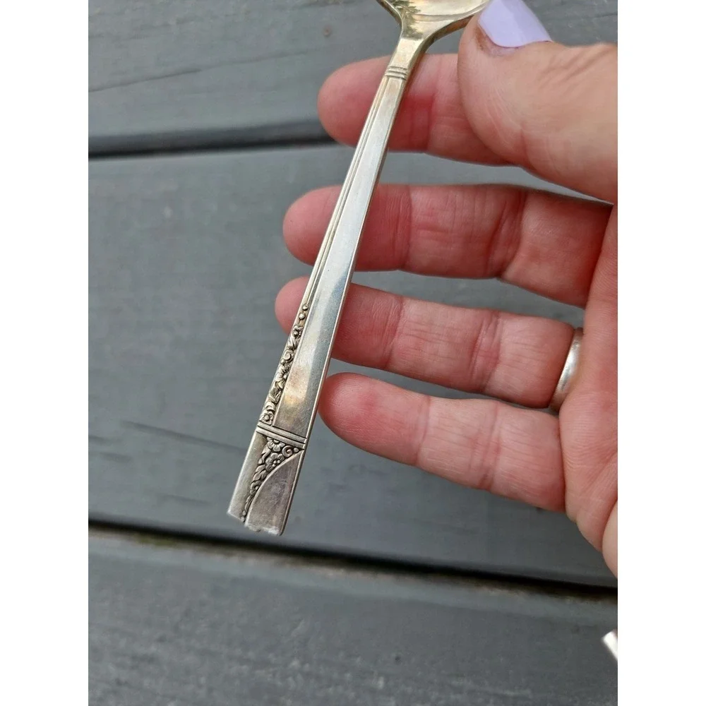 Nobility‎ Plate Royal Rose Silver Plated Teaspoon Vintage Floral Flatware
